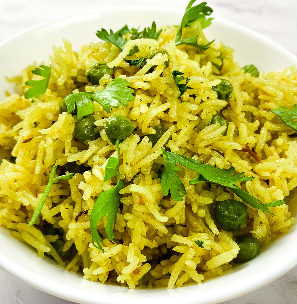 Instant Pot Peas Pulao (Curried Rice)