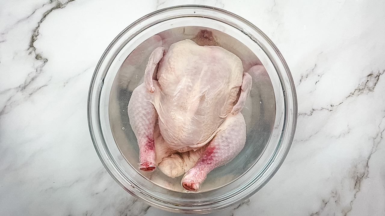 Air Frying A Whole Chicken (Brined Chicken Roast) Caramel and Spice