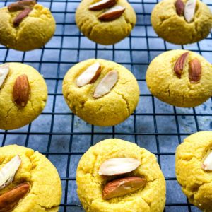Eggless-Chickpea-Cookies on a rack