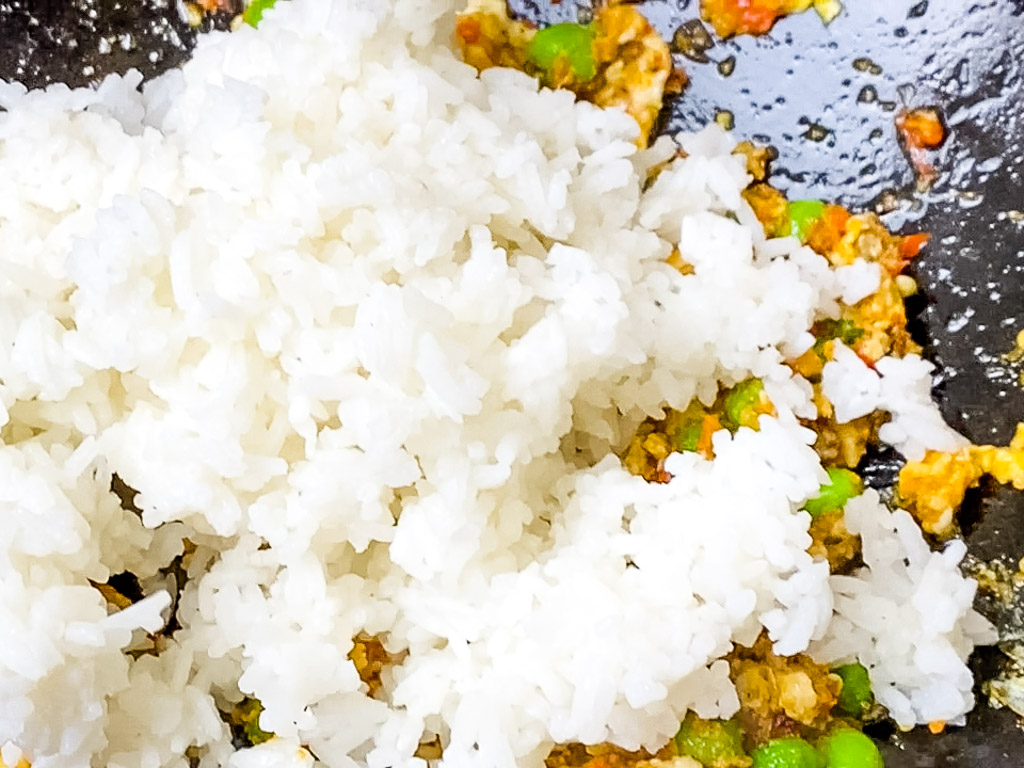 Cara NAsi Goreng - Rice in Wok