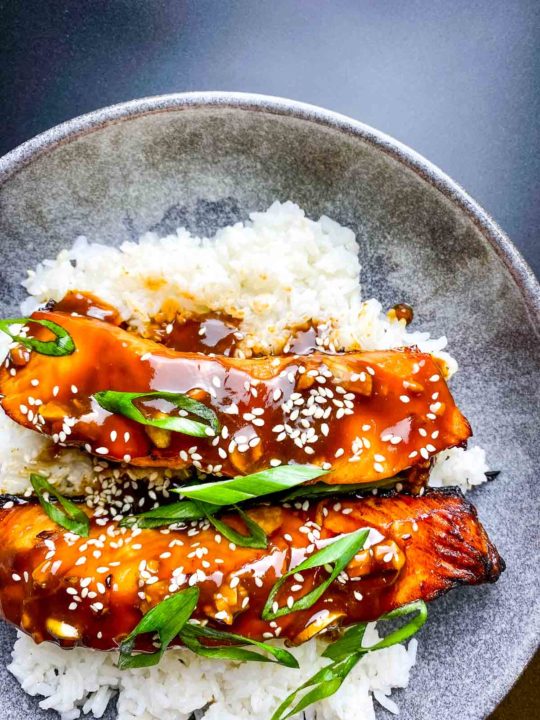 Teriyaki Salmon In Air Fryer Caramel and Spice