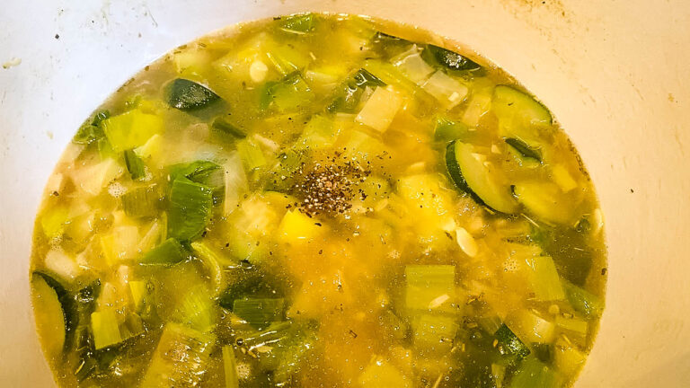 Leek Soup Without Potatoes - Caramel and Spice
