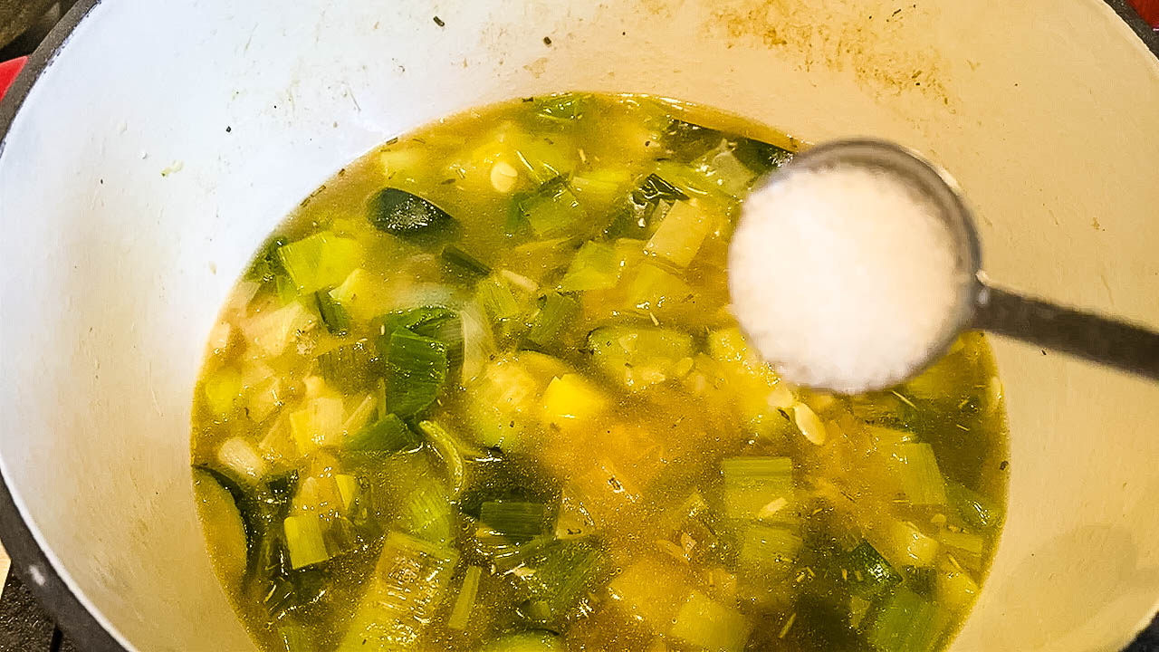 Leek Soup Without Potatoes - Caramel and Spice