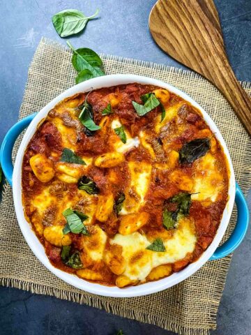 Chorizo And Mozzarella Gnocchi Bake