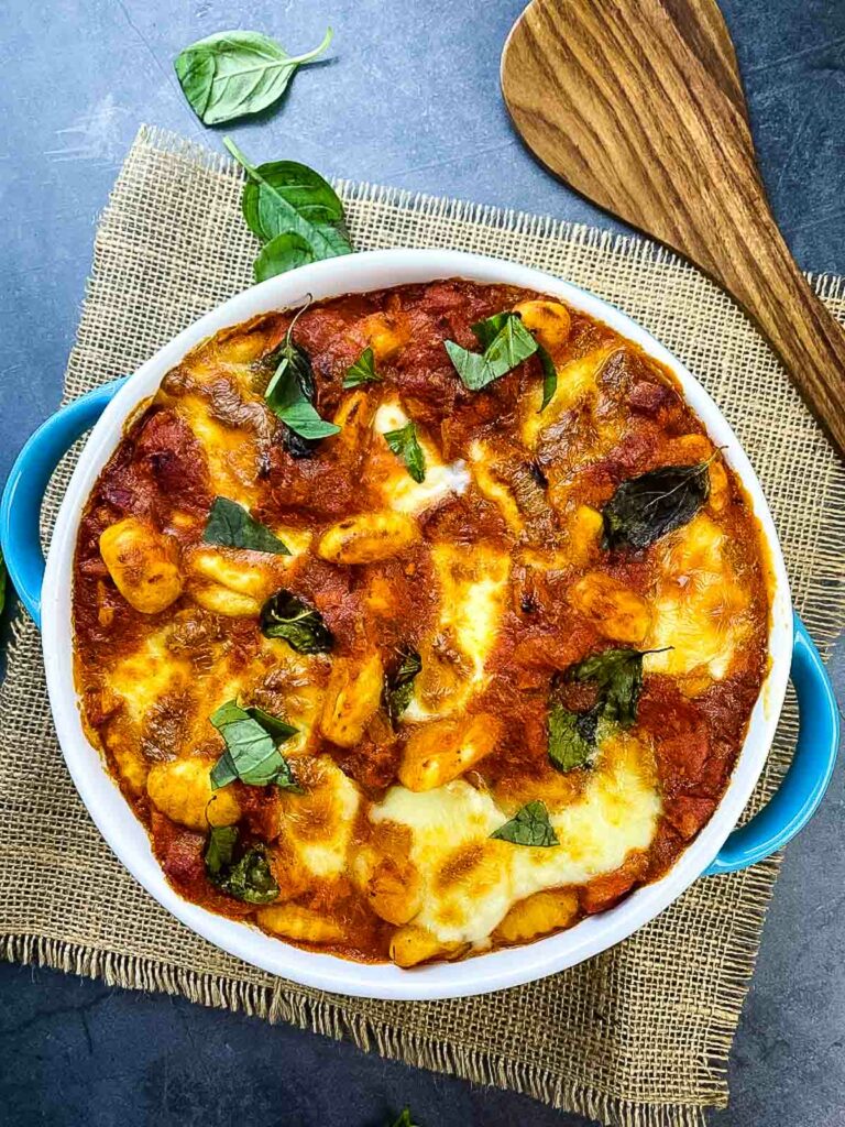 Chorizo And Mozzarella Gnocchi Bake