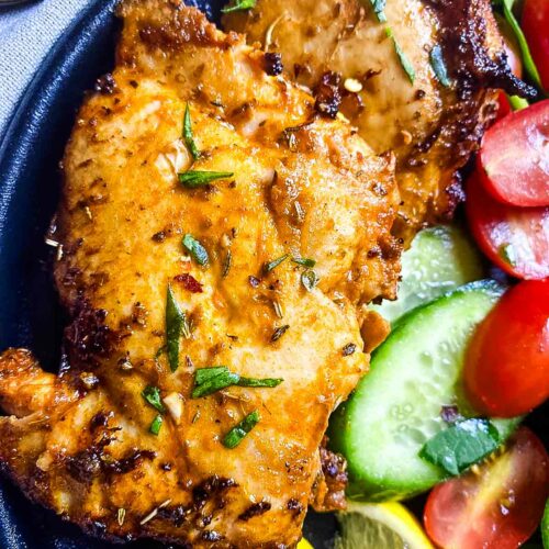 Grilled chicken with salad
