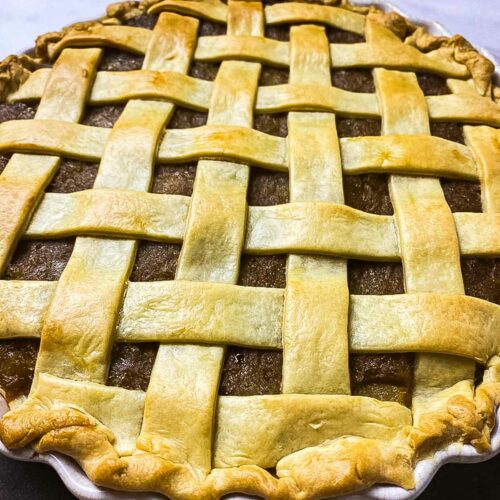 Apple pie with lattice design