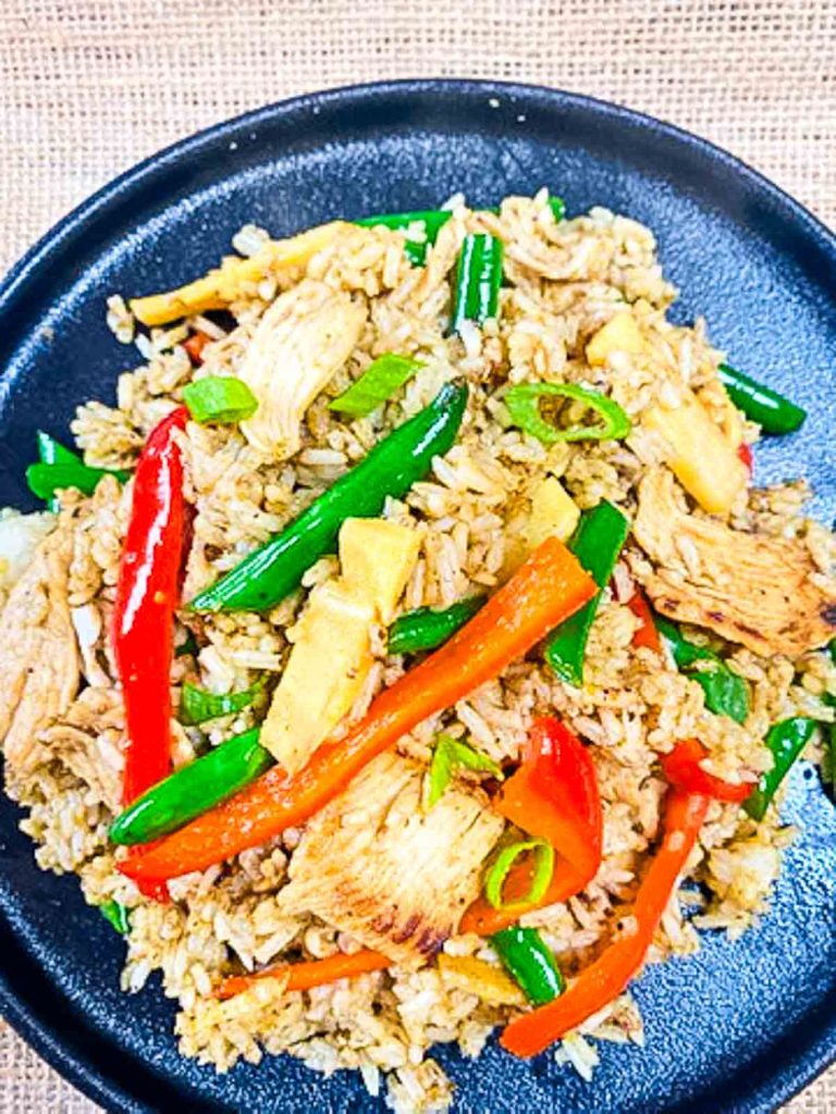 green curry fried rice without coconut milk.