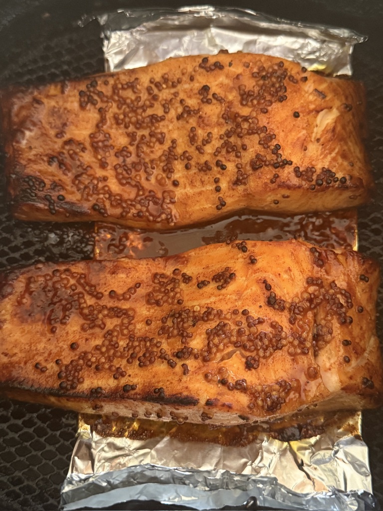 Honey Mustard Salmon in Air Fryer